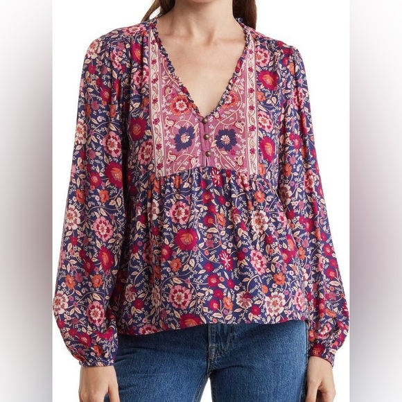 Lucky Brand Tops - Women's Lucky Brand Medium floral boho Top